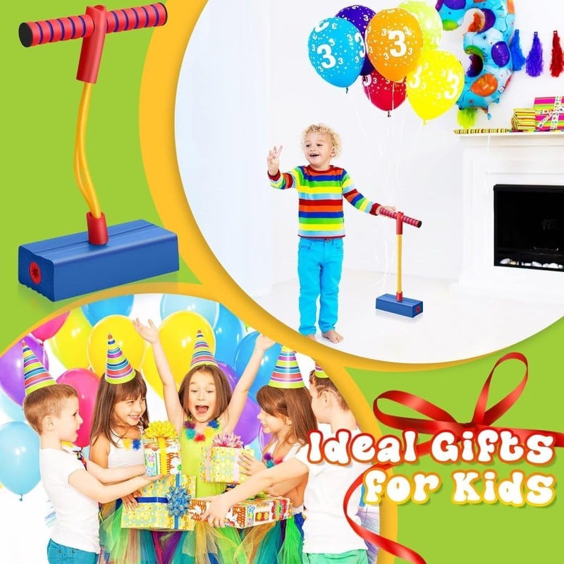 ODMART Kids Pogo Jumper Foam Bouncer – Safe Squeaky Pogo Stick for Toddlers & Kids Ages 3-12 | Indoor Outdoor Jump Toy for Boys & Girls | Improves Balance & Coordination | Gift Toy (Multicolor) - Image 5