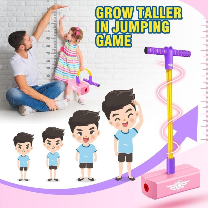 ODMART Kids Pogo Jumper Foam Bouncer – Safe Squeaky Pogo Stick for Toddlers & Kids Ages 3-12 | Indoor Outdoor Jump Toy for Boys & Girls | Improves Balance & Coordination | Gift Toy (Multicolor) - Image 1