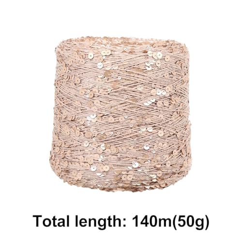 ECYC Ltd 153 Yards Cotton Sequin Yarn, Sparkle Sequin Thread for Knitting & Crocheting, DIY Craft Projects - Image 3