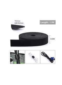 ECVV 10 Meter Reusable Fastening Tape 1 Roll, Double Side Cord Tie Strap for Organizer or Storage, Cable Organizer Wire Straps for Electronics Accessories  - Image 2