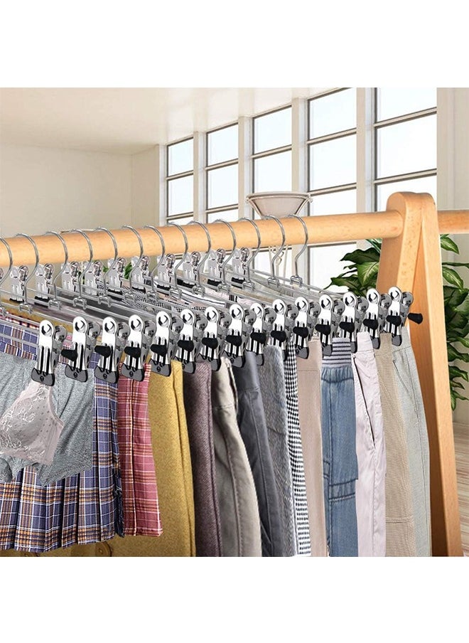 CityRiya-Long Pants Hangers Clothes Hangers Heavy Duty Skirt Hangers with Metal Clips Wooden Pant Hangers Jeans Hangers Clips Hook Hanger for Shorts Trousers Shirt Coat Suit Robe 20 Pack  - Image 3