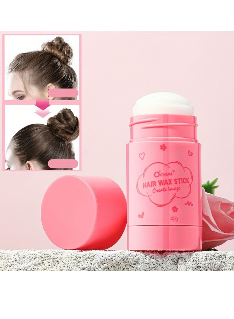 OCHEAL Hair Wax Stick Professional Hair Wax Stick Long Lasting Strong Hold for Perfect Styling Hair Pomade Stick Natural Hair Wax Stick for Wigs Broken Hair Flying and Frizzy Hair Finishing Stick 40g - Image 2