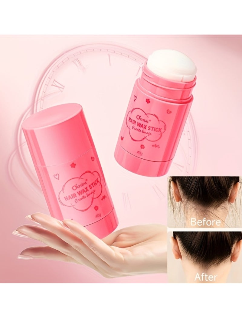 OCHEAL Hair Wax Stick Professional Hair Wax Stick Long Lasting Strong Hold for Perfect Styling Hair Pomade Stick Natural Hair Wax Stick for Wigs Broken Hair Flying and Frizzy Hair Finishing Stick 40g - Image 4