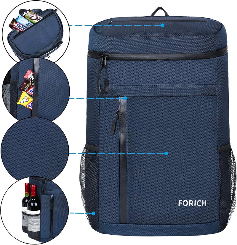 FORICH Soft Cooler Backpack Insulated Waterproof Backpack Cooler Bag Leak Proof Portable Small Cooler Backpacks to Work Lunch Travel Beach Camping Hiking Picnic Fishing Beer for Men Women - Image 4