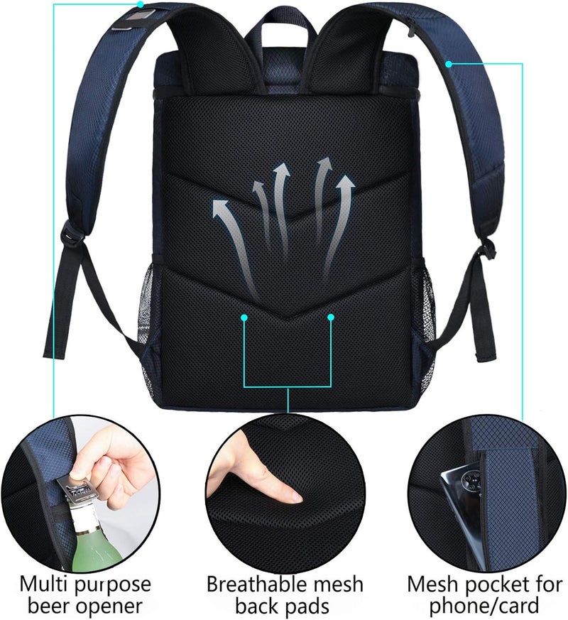 FORICH Soft Cooler Backpack Insulated Waterproof Backpack Cooler Bag Leak Proof Portable Small Cooler Backpacks to Work Lunch Travel Beach Camping Hiking Picnic Fishing Beer for Men Women - Image 5