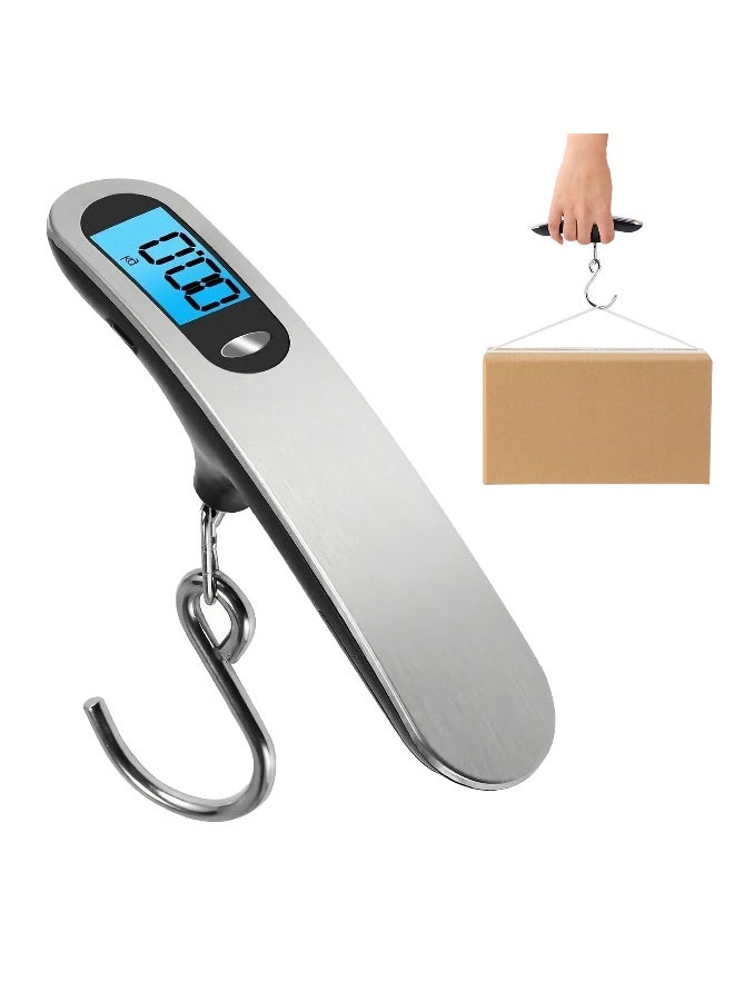 Chabeia Luggage Scale, New 2.0 Portable Digital Suitcase Weight Scale with USB Charging, 110 Lb/50kg Luggage Scale with Hook, Travel Scale for Travel, Household and Outdoor-Hook Style - Image 4