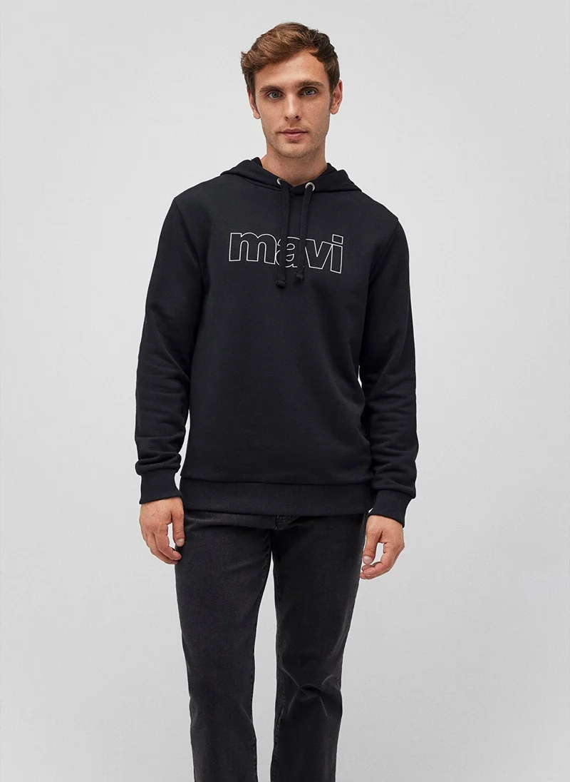 مافي MAVİ LOGO HOODIE Black