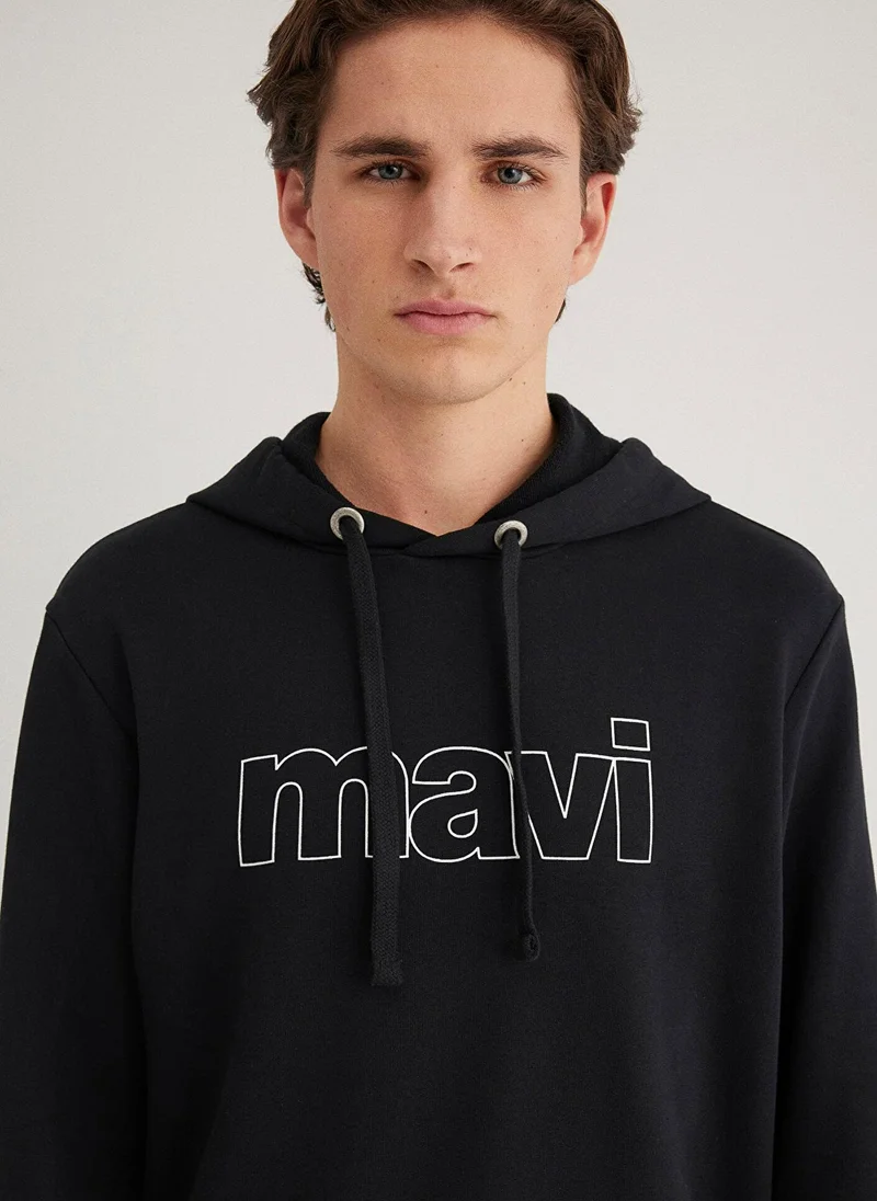 مافي MAVİ لوجو هودي أسود