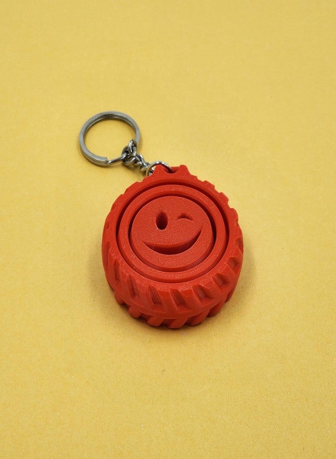 CUBIX3D Happy Spinner Fidget Keychain for Stress Relief & Focus - Image 4