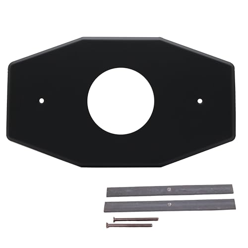 Westbrass OneHole Remodel Plate for Mixet Matte Black D50362 13 in - Image 1