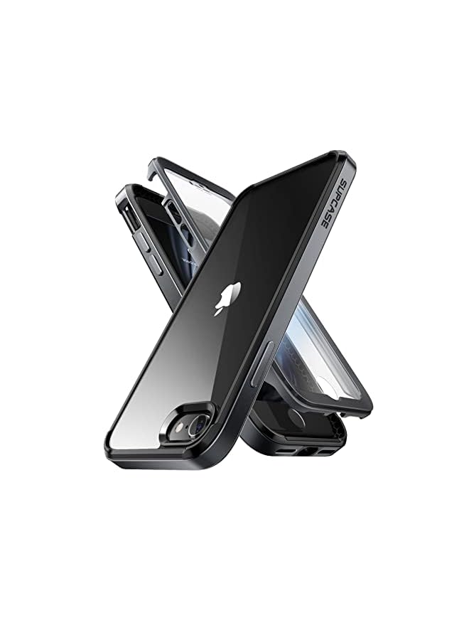سوبكيس حافظة سلسلة Unicorn Beetle Edge XT لهاتف iPhone SE (2020/2022) /iPhone 7 /iPhone 8، حافظة حماية شفافة بإطار نحيف مع واقي شاشة مدمج (أسود) - Image 2