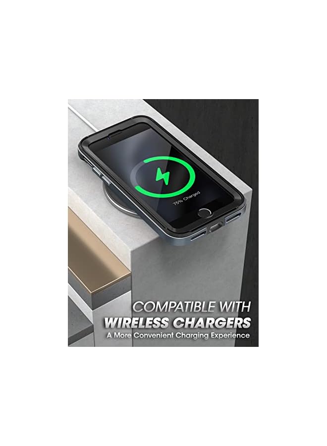 سوبكيس حافظة سلسلة Unicorn Beetle Edge XT لهاتف iPhone SE (2020/2022) /iPhone 7 /iPhone 8، حافظة حماية شفافة بإطار نحيف مع واقي شاشة مدمج (أسود) - Image 5