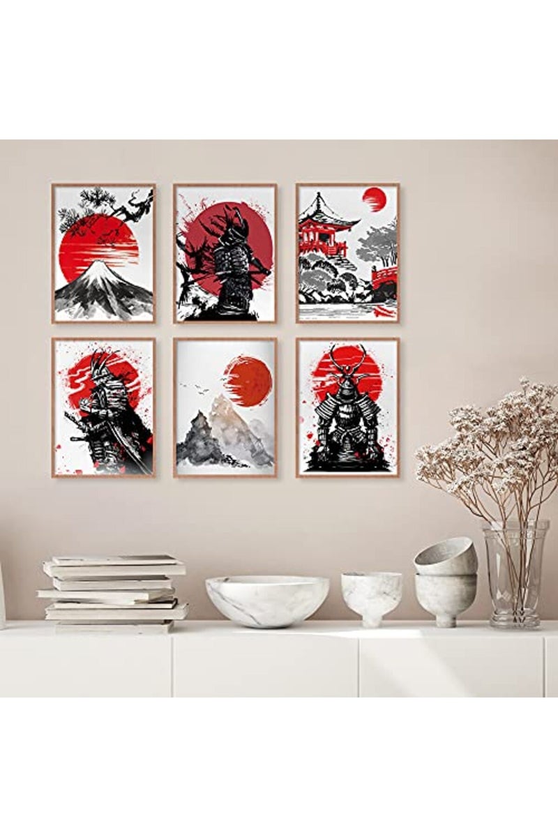 YUMKNOW Japanese Art Wall Decor - Unframed 11x14 Set of 6 - Image 5