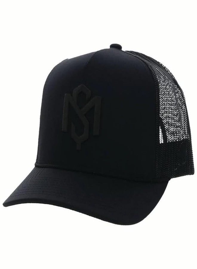 HOOEY Shad Mayfield Trucker Hat - High Profile Adjustable Snapback Hat - Outdoor, Casual, Hiking, Baseball Cap for Men and Women, Breathable Mesh Side, Retro Classic Adjustable Fit - Black/Black - Image 1