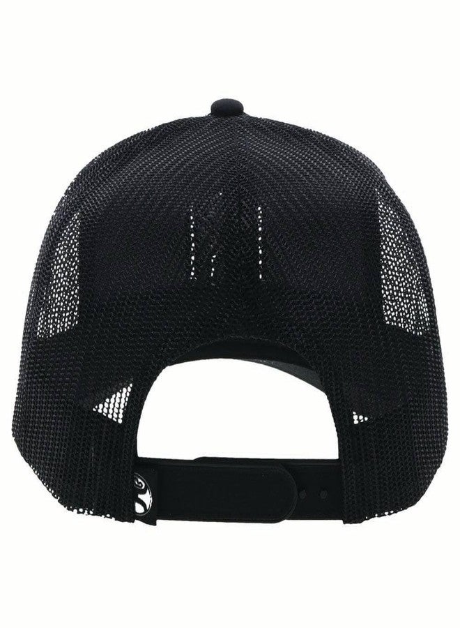 HOOEY Shad Mayfield Trucker Hat - High Profile Adjustable Snapback Hat - Outdoor, Casual, Hiking, Baseball Cap for Men and Women, Breathable Mesh Side, Retro Classic Adjustable Fit - Black/Black - Image 2