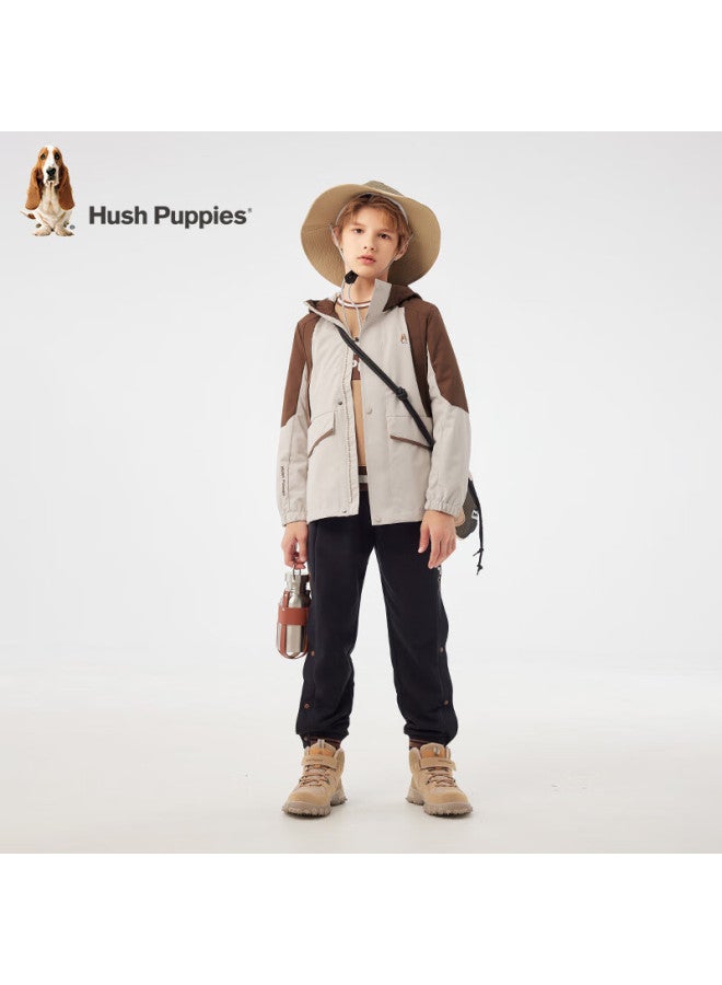 Hush Puppies Hush Puppies Kids Spring New Three-proof Fabric Jacket For Boys And Girls - Polar Gray 160cm 