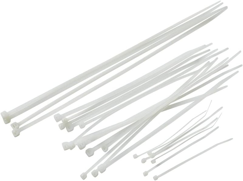 RoadPro RoadPro Cable Ties Variety Pack 4Inch 7Inch 11Inch RPCT25A Locking Closures 25Count Cable WrapsWhite  - Image 1