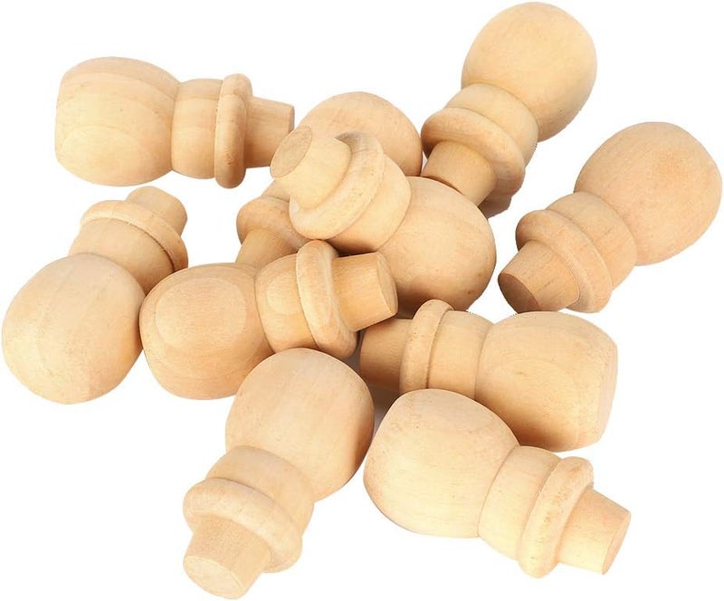 Wood Decorations Unfinished Wooden Peg, Solid Wood Ornaments Wooden Peg Dolls, Wood Crafts to Paint for DIY Arts and Crafts Snowman - Image 5