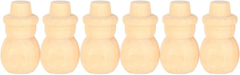 Wood Decorations Unfinished Wooden Peg, Solid Wood Ornaments Wooden Peg Dolls, Wood Crafts to Paint for DIY Arts and Crafts Snowman - Image 2