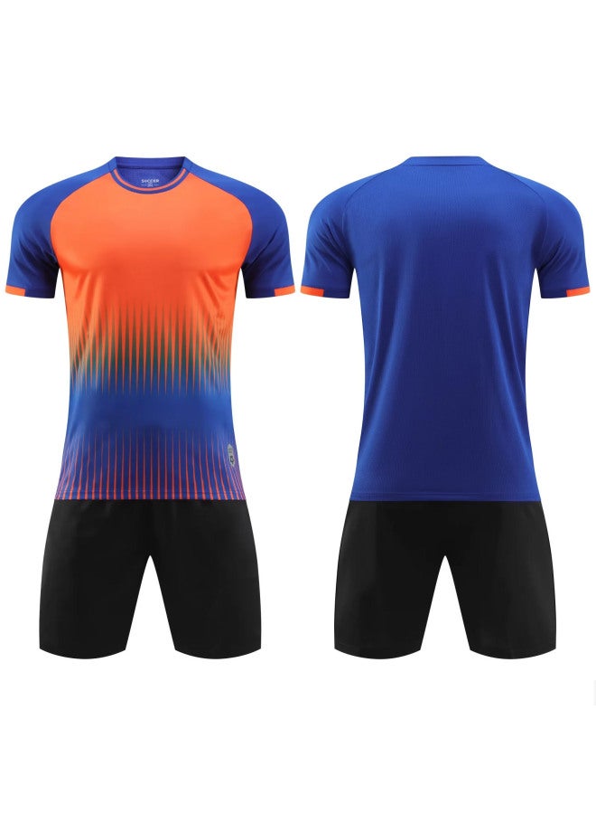 8861 Color Blue Short Sleeve Football Jersey - Image 1