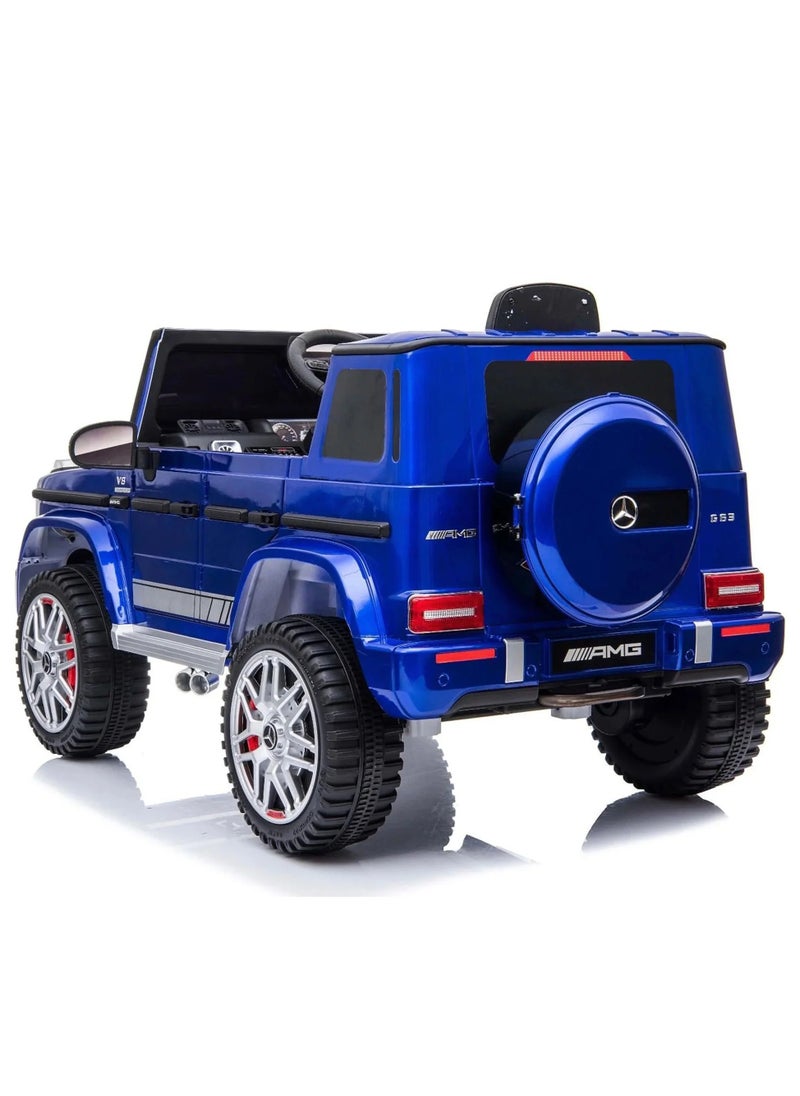 Mercedes-Benz - 12V Mercedes Benz G63 Kids Ride on Car Jeep - Painting Blue - Image 1