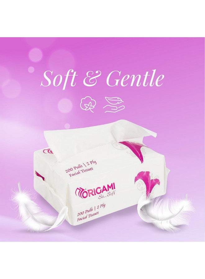 Origami 2 Ply Facial Tissue Soft Pack | Car Tissue - Pack Of 3 (200 Pulls Per Box, 600 Sheets) - Image 3