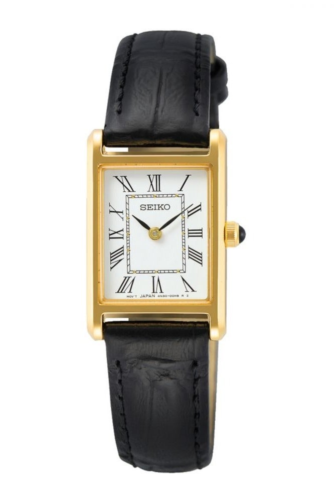 Seiko SWR054P1 Essentials Rectangular Gold-Tone Quartz Women's Watch - Image 2