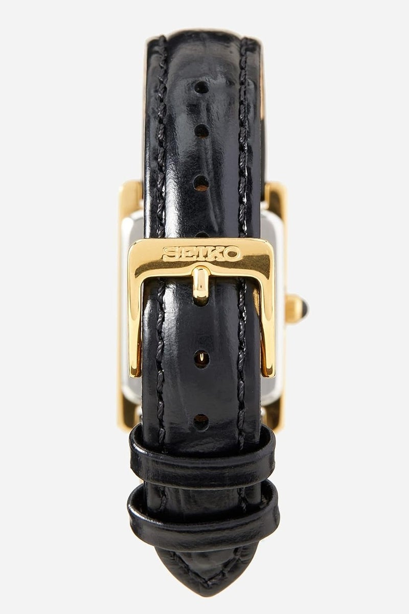 Seiko SWR054P1 Essentials Rectangular Gold-Tone Quartz Women's Watch - Image 4