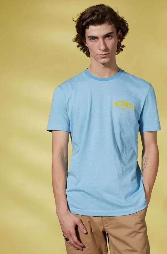 Vicomte A. Tay Sky Blue T-Shirt 100% Cotton