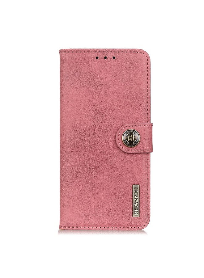 For Sony Xperia Ace II KHAZNEH Cowhide Texture Horizontal Flip Leather Case with Holder & Card Slots & Wallet(Pink)