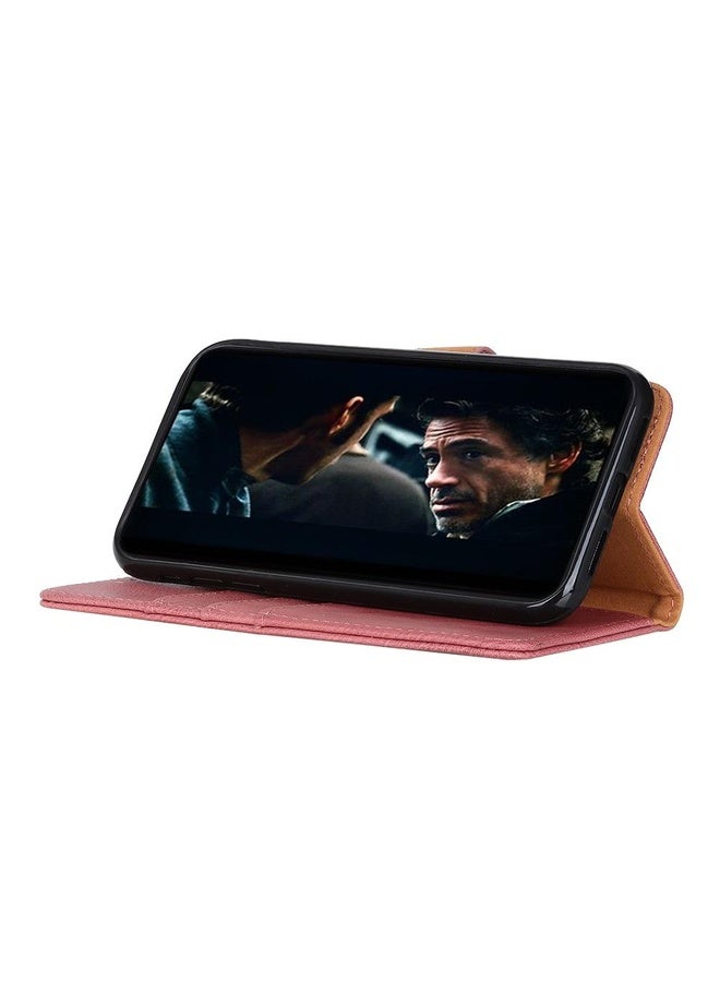 For Sony Xperia Ace II KHAZNEH Cowhide Texture Horizontal Flip Leather Case with Holder & Card Slots & Wallet(Pink)