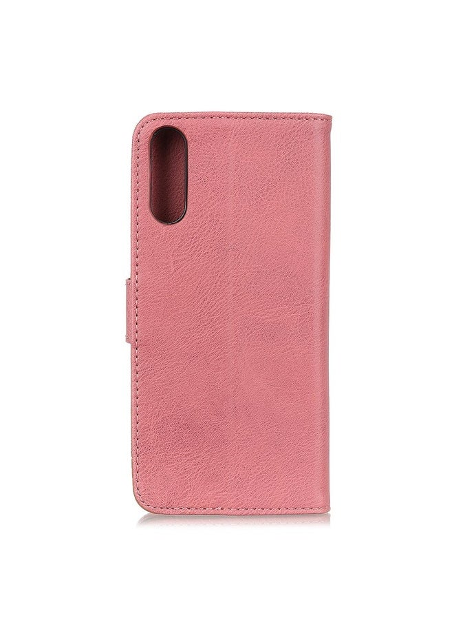 For Sony Xperia Ace II KHAZNEH Cowhide Texture Horizontal Flip Leather Case with Holder & Card Slots & Wallet(Pink)