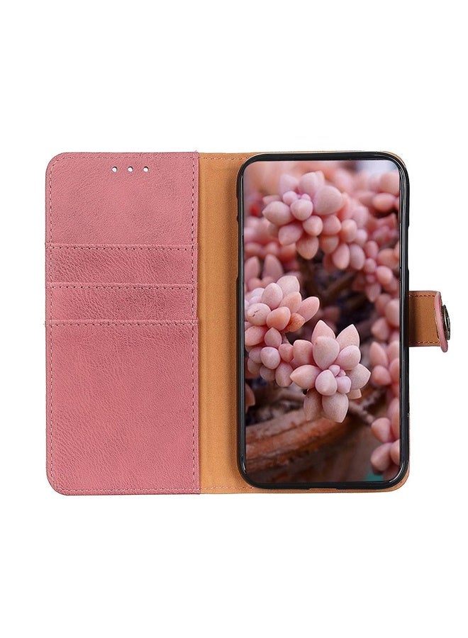 For Sony Xperia Ace II KHAZNEH Cowhide Texture Horizontal Flip Leather Case with Holder & Card Slots & Wallet(Pink)