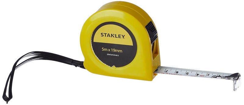 Stanley STHT37519-812 Measuring Tape with Lock, 5m X 19mm (Yellow) - Image 1