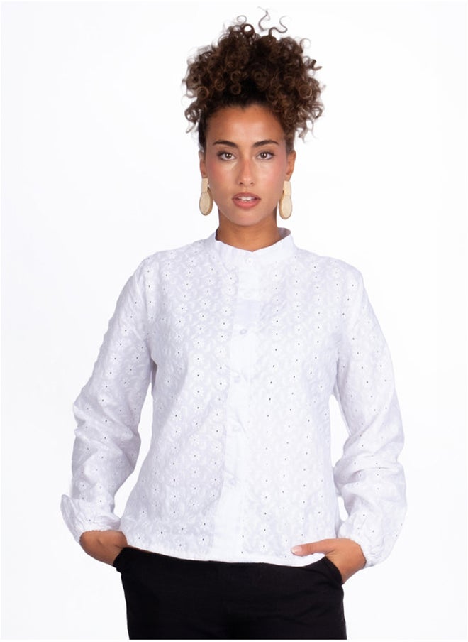 White Long Sleeves Rokama Blouse - pzsku/Z5F6F124661BDA4BCF251Z/45/_/1724945402/57548f09-1153-48ed-a5d5-33b09f7daf62