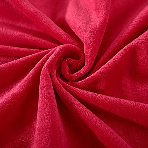 Cottonfry Ultra Soft Velvet Body Pillow Cover/Case Pillowcase with Hidden Zipper, Zippered Body Pillow Case (Red, Standard) - Image 4