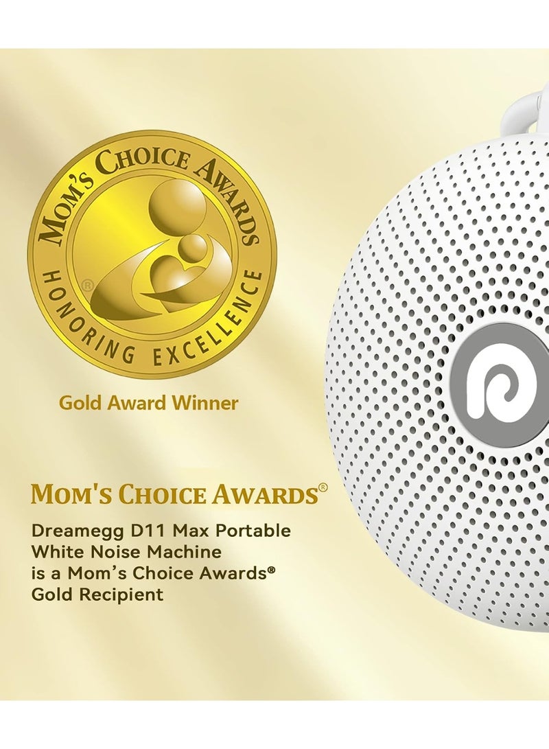 Dreamegg Portable Noise Machine for Baby Adult, Features Powerful Battery, 21 Soothing Sound, Noise Canceling for Office & Sleeping, Sound Therapy for Home, Travel, Registry Gift, Classic White - Image 2