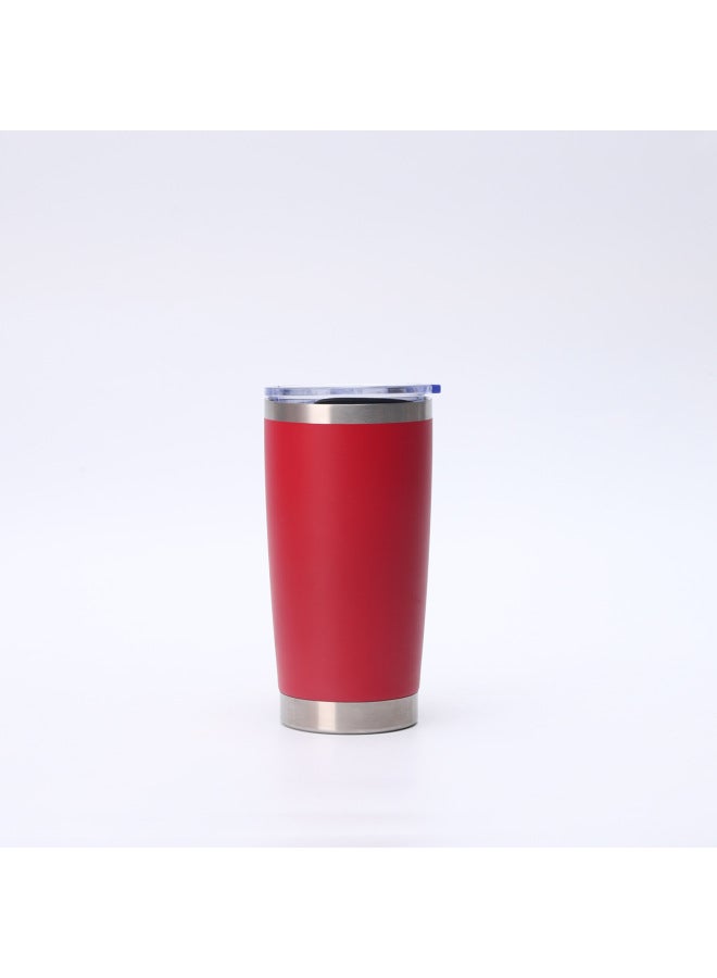 Red 304 Stainless Steel Thermos Cup Double-layer Vacuum Straight Cup Outdoor Travel Sports Water Bottle
