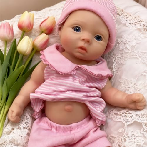 OtardDolls 10 Inch Silicone Baby Doll Girl Realistic Soft Body with Accessories - Image 1