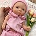 OtardDolls 10 Inch Silicone Baby Doll Girl Realistic Soft Body with Accessories - Image 4
