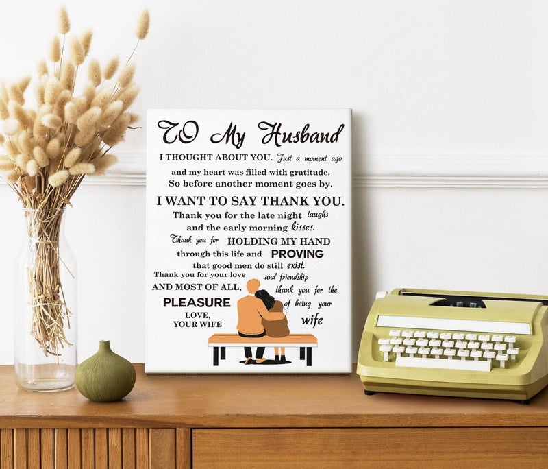 WKYAER Inspirational Canvas Wall Art for Husband - Image 2