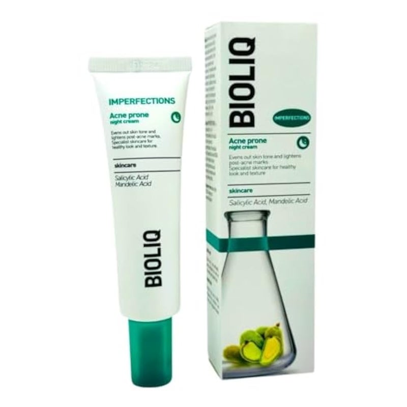 BIOLIQ Imperfection Night Cream For Brightening acne dark spot and reduce post acne scar formation - 30 ml