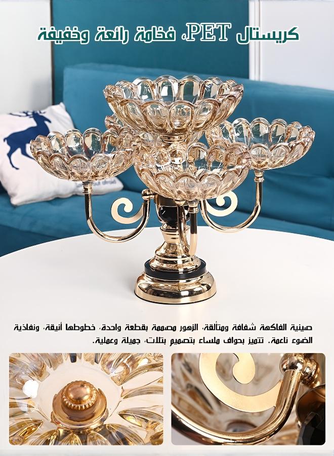 طبق فاخر متعدد الطبقات بتصميم دوار وإطلالة كريستالية - Image 3