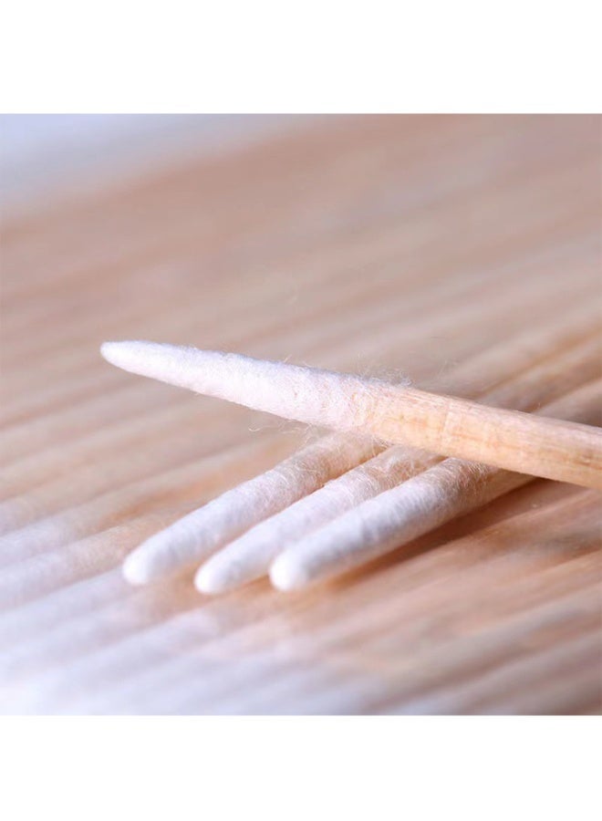 QINGYAN 400 PCS Cotton Swab, For Eyebrow Beauty Make-Up, Nail Seam Dedicated Dirty Picking, Wood Handle Small Pointed Tip Head - Image 5
