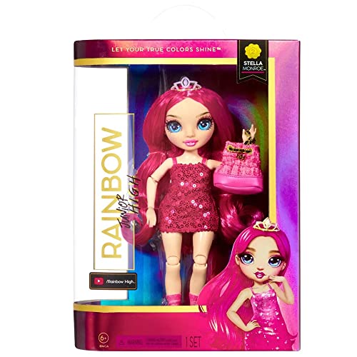 Rainbow High Jr High Series 2 Stella Monroe- 9" Fuchsia Pink Posable Fashion Doll with Designer Accessories and Open/Close Backpack. Great Toy Gift for Kids Ages 6-12 Years Old & Collectors - Image 1