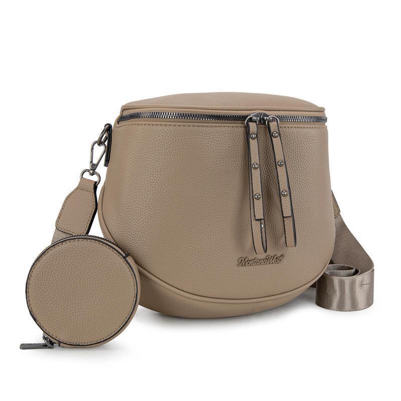 PU Crossbody Bag with Coin Purse, Unisex Mini Casual Sling Bag - Image 4