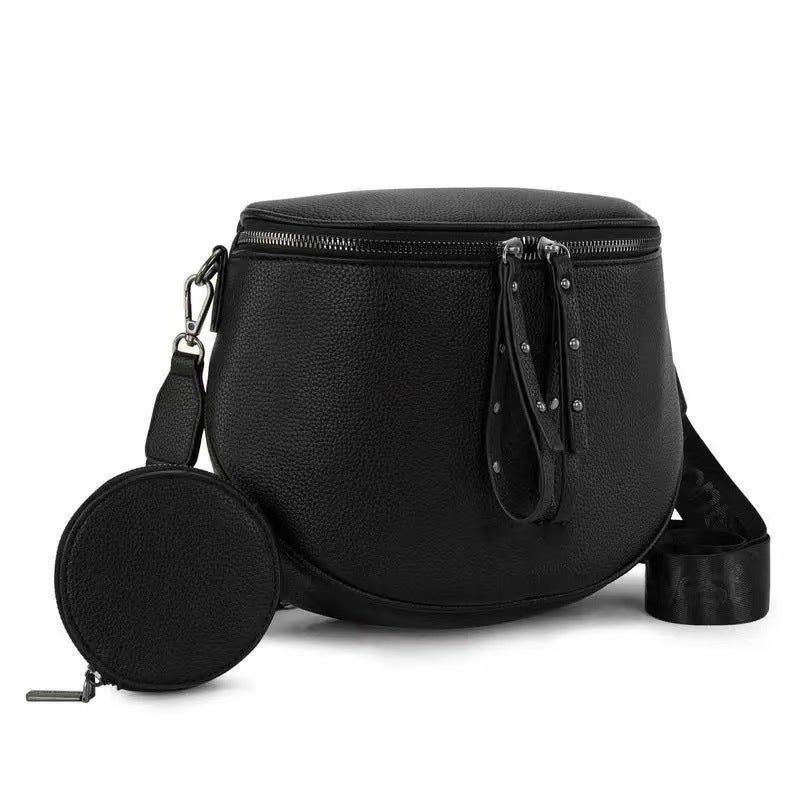 PU Crossbody Bag with Coin Purse, Unisex Mini Casual Sling Bag - Image 1