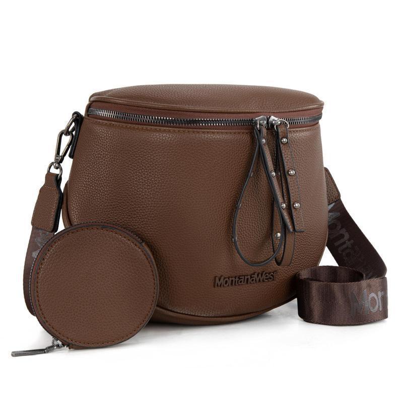 PU Crossbody Bag with Coin Purse, Unisex Mini Casual Sling Bag - Image 2