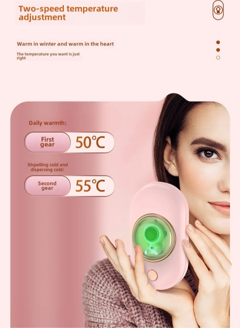 AROAQ Pocket Hand Warmer, Mini Portable Cute Spacesuit Hand Warmer, Adjustable Fast Heating Electric Hand Warming Device, USB Rechargeable Electric Small  Heater For Hands, (1pc, Pink)  - Image 4