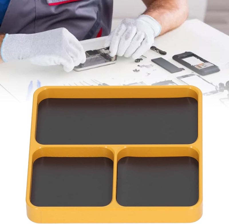 Aluminum Alloy Magnetic Parts Tray 13 8x11x2cm For Screws Bolts Nuts Storage - Image 4